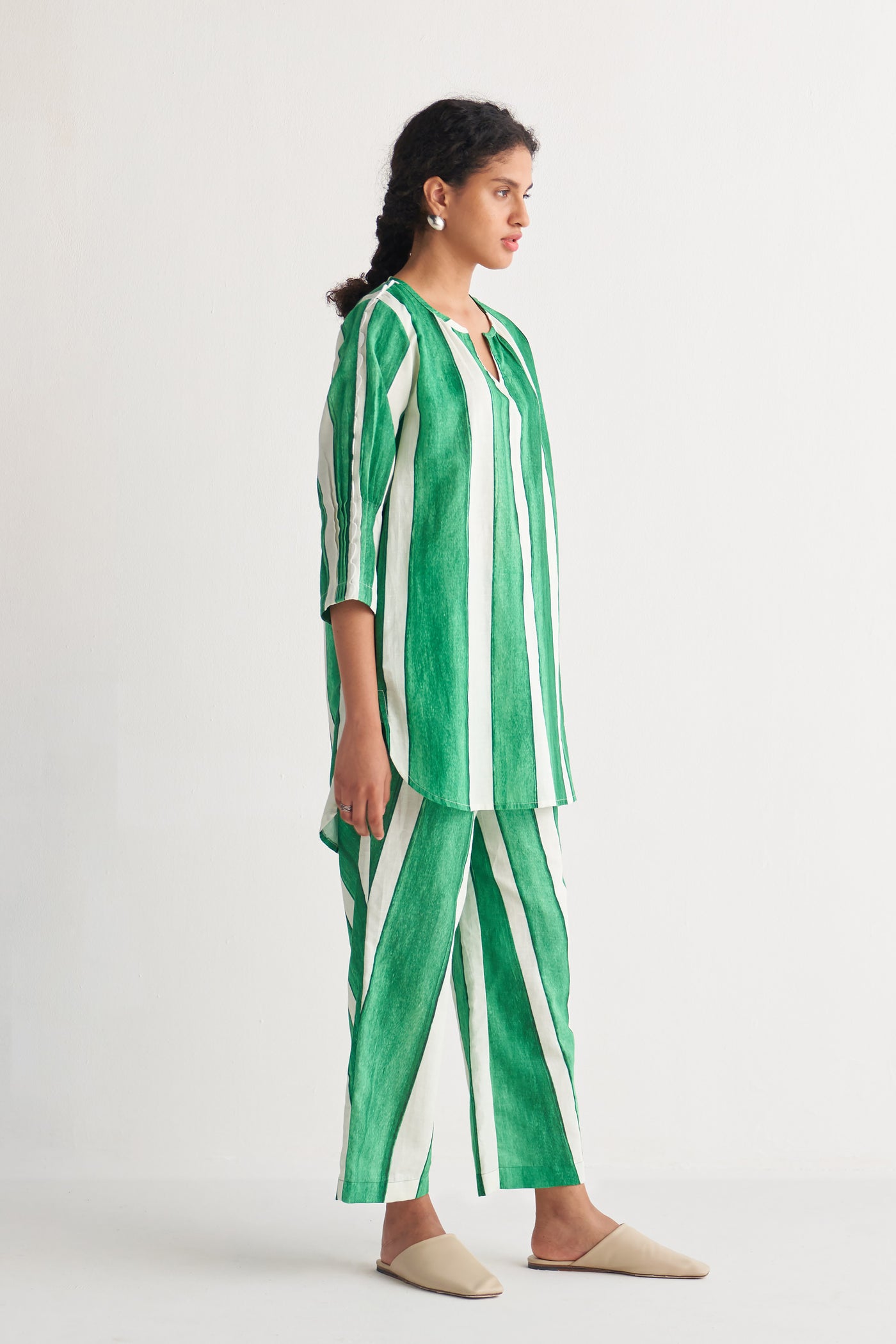 GUL ONE SHOULDER TUNIC & TROUSERS CO-ORDS SET | Moh India